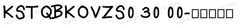 KSTQBKOVZS0 30 00字体转换